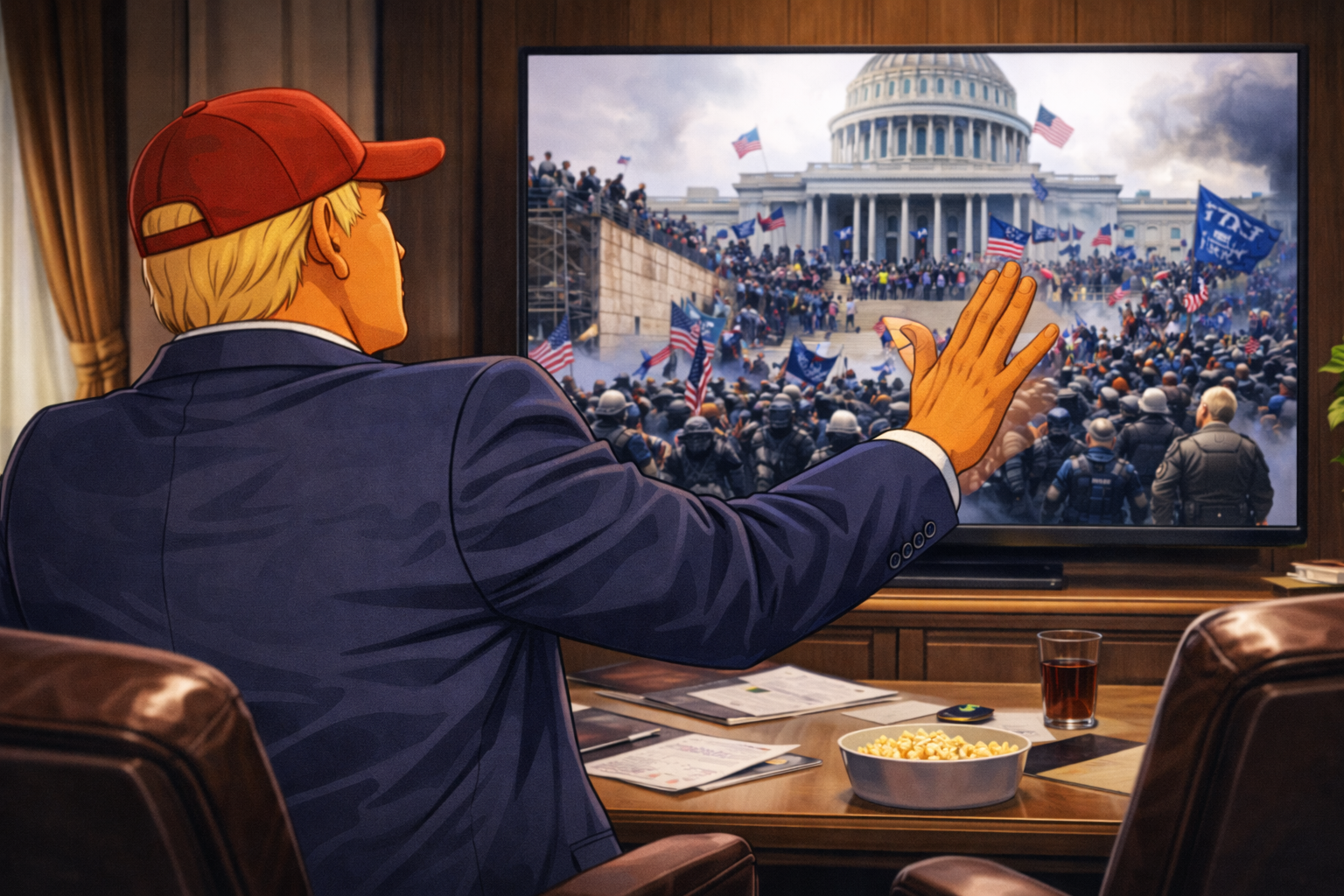 Satirical illustration for Stump the Trump